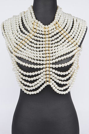 Faux Pearl Body Chain