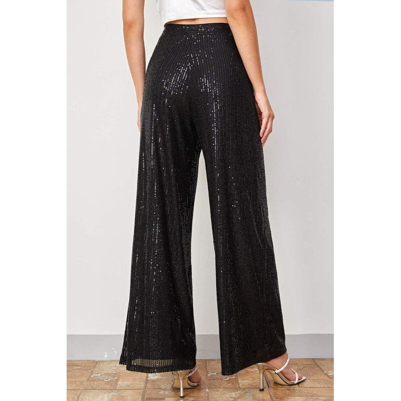 FLARE SEQUIN PANTS