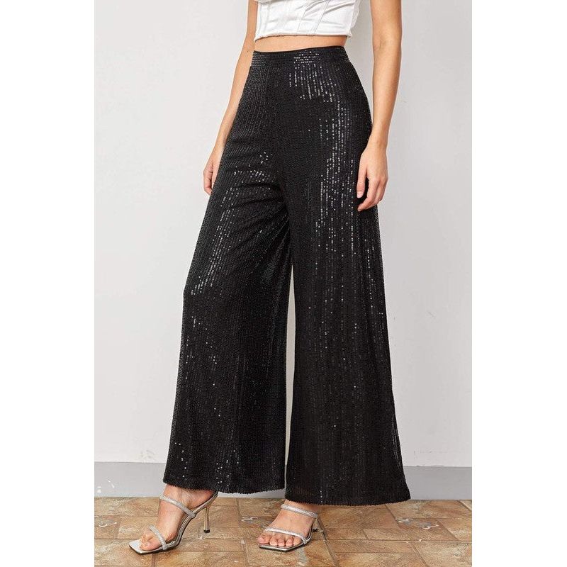 FLARE SEQUIN PANTS