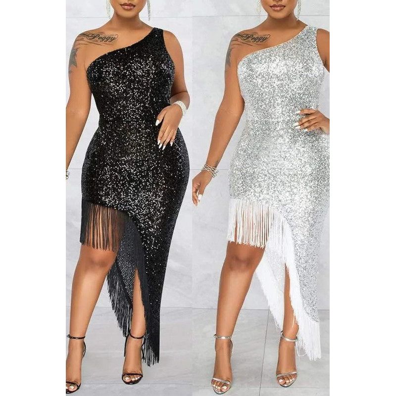 BIRTHDAY TASSEL MAXI MINI  PARTY DRESS