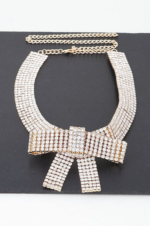 Sparkling Bow Necklace