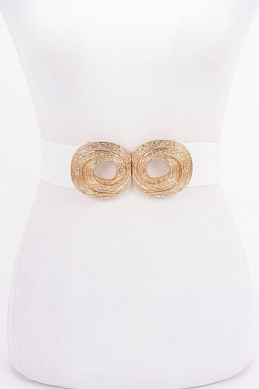 Gold circular Buckle Belt