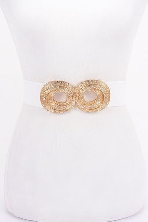 Gold circular Buckle Belt