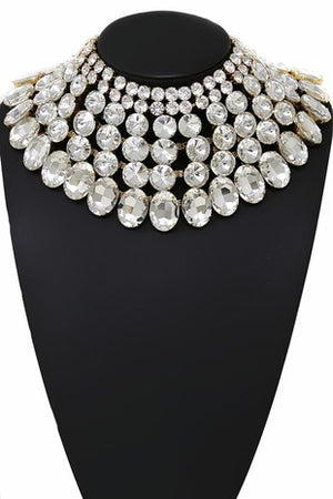Glass Stone Embellished Necklace