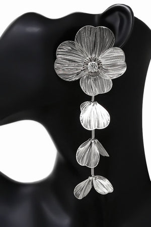 Filigree 3D Flower drop Earrings