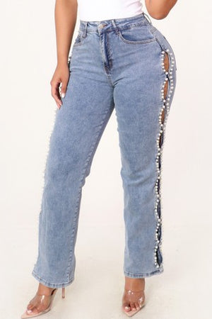 Pearl High Rise Straight Jean
