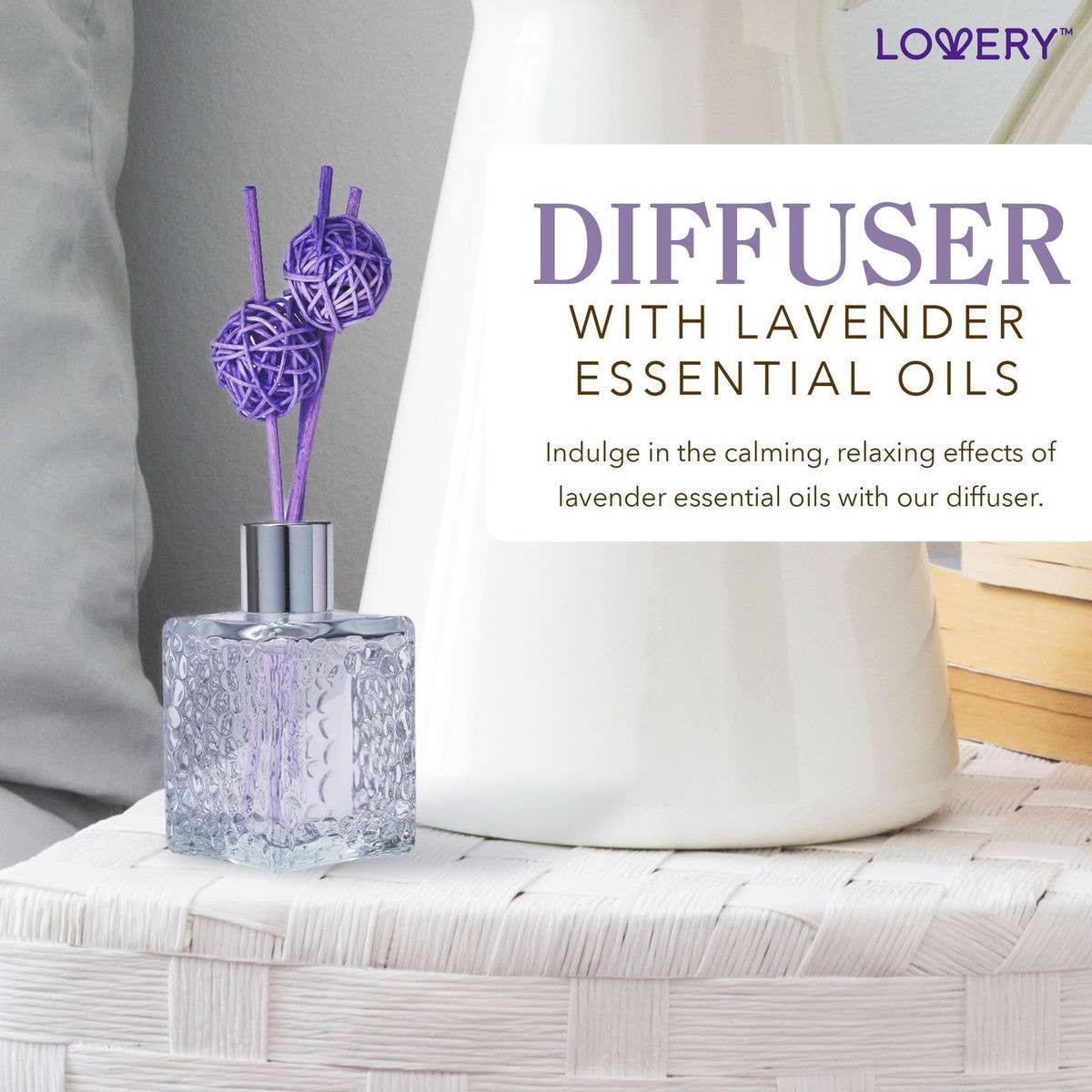 Bath And Body Gift  Set - Honey Lavender with Oil Diffuser