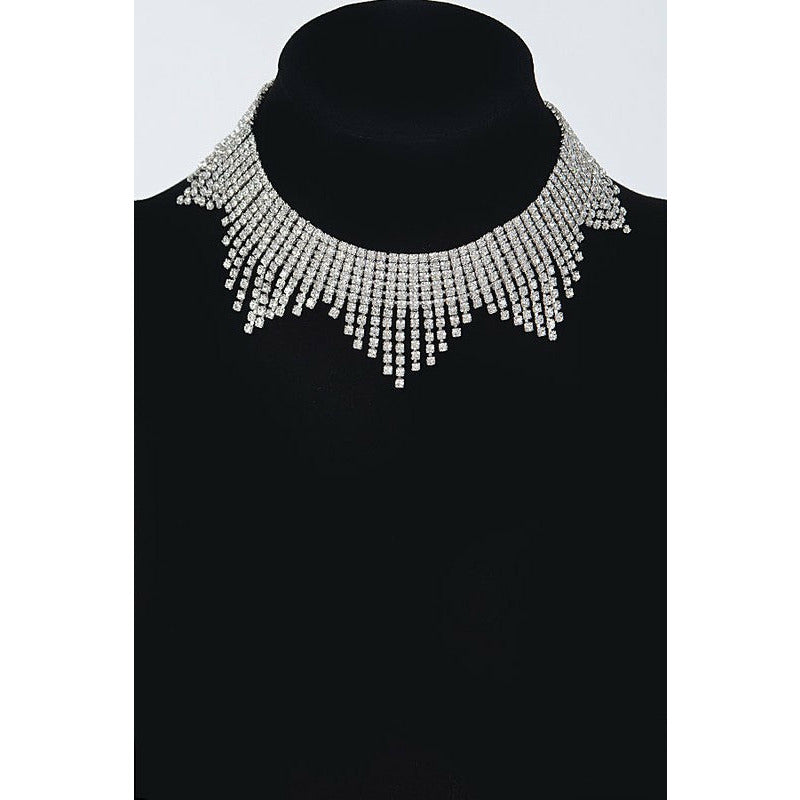 Rhinestone Star Choker Necklace